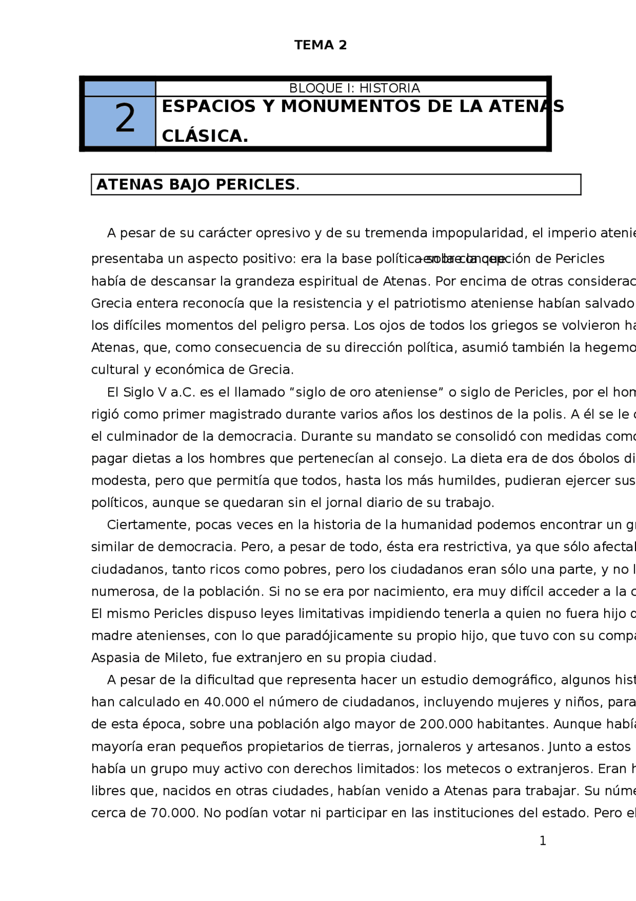 La Atenas de Pericles: Esplendor y Poder | Exámenes selectividad de ...