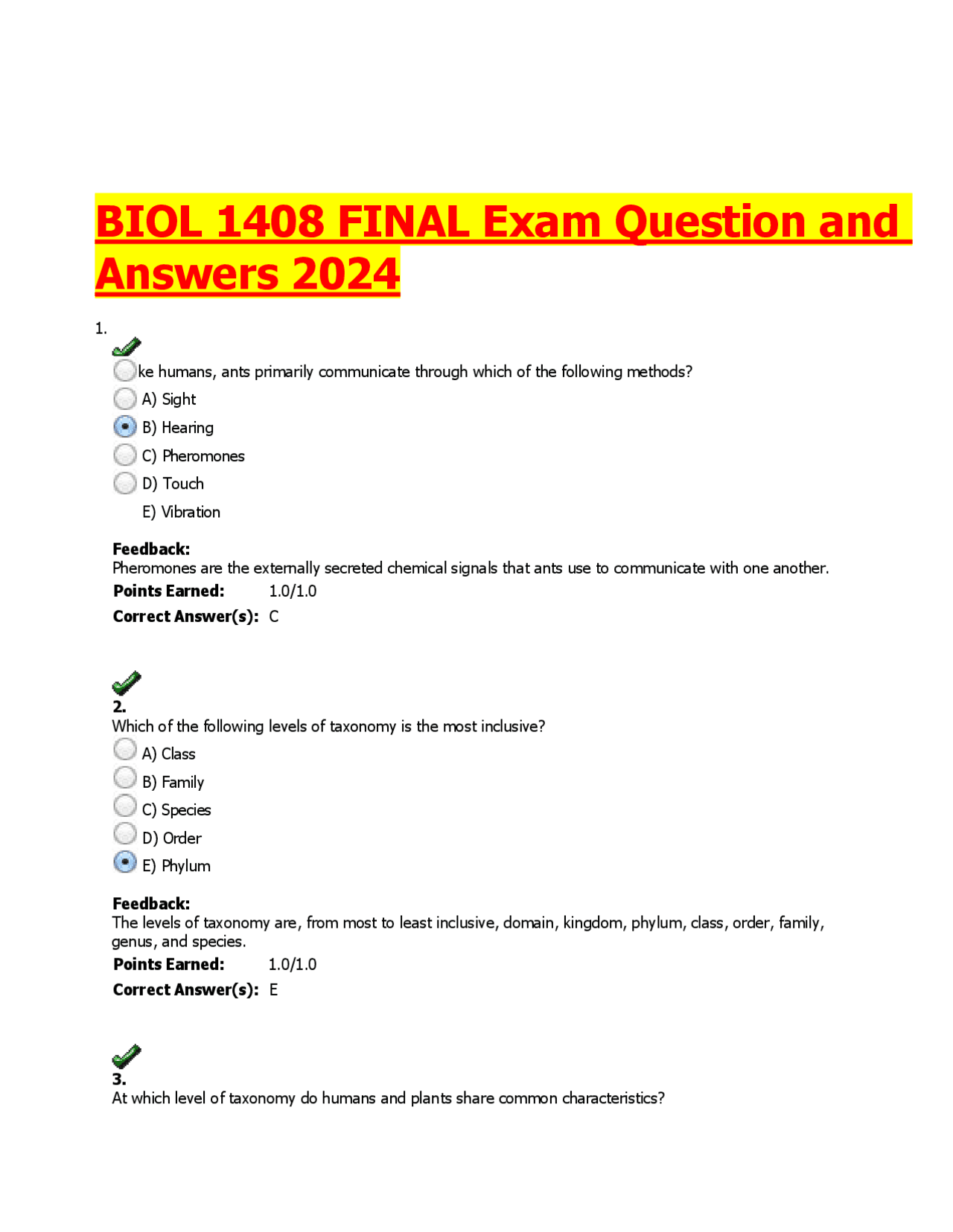 Biology Quiz Review: Cell Structure, Function, and Chemistry | Exams ...