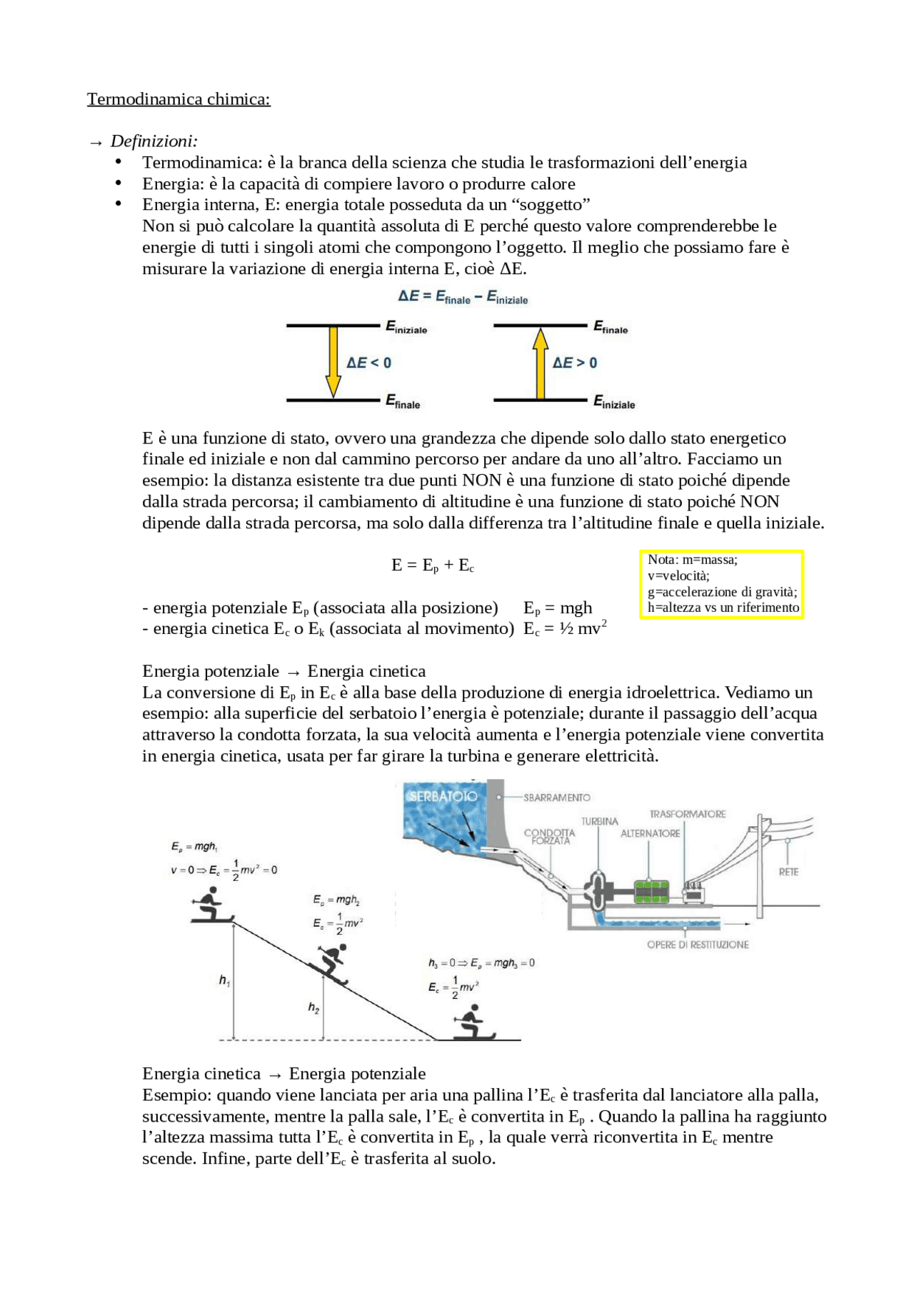 Chimica generale e parte 4 Appunti di Chimica