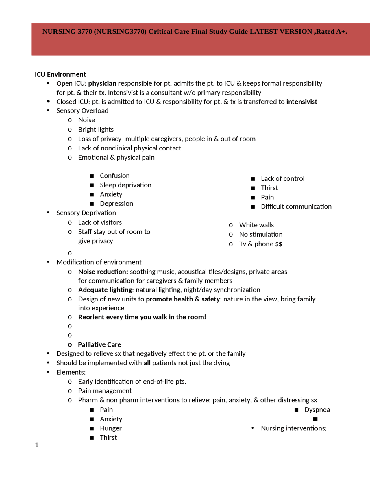 Critical Care Nursing: End of Life Care, Burn Wound Care, and Diabetic ...