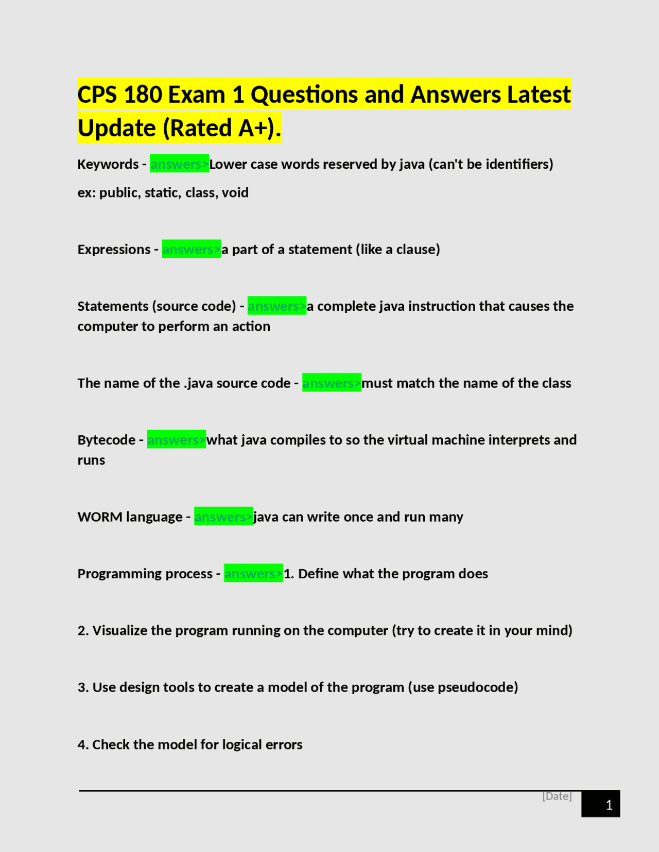 Java Programming: Exam Questions and Answers | Exams Advanced Education ...