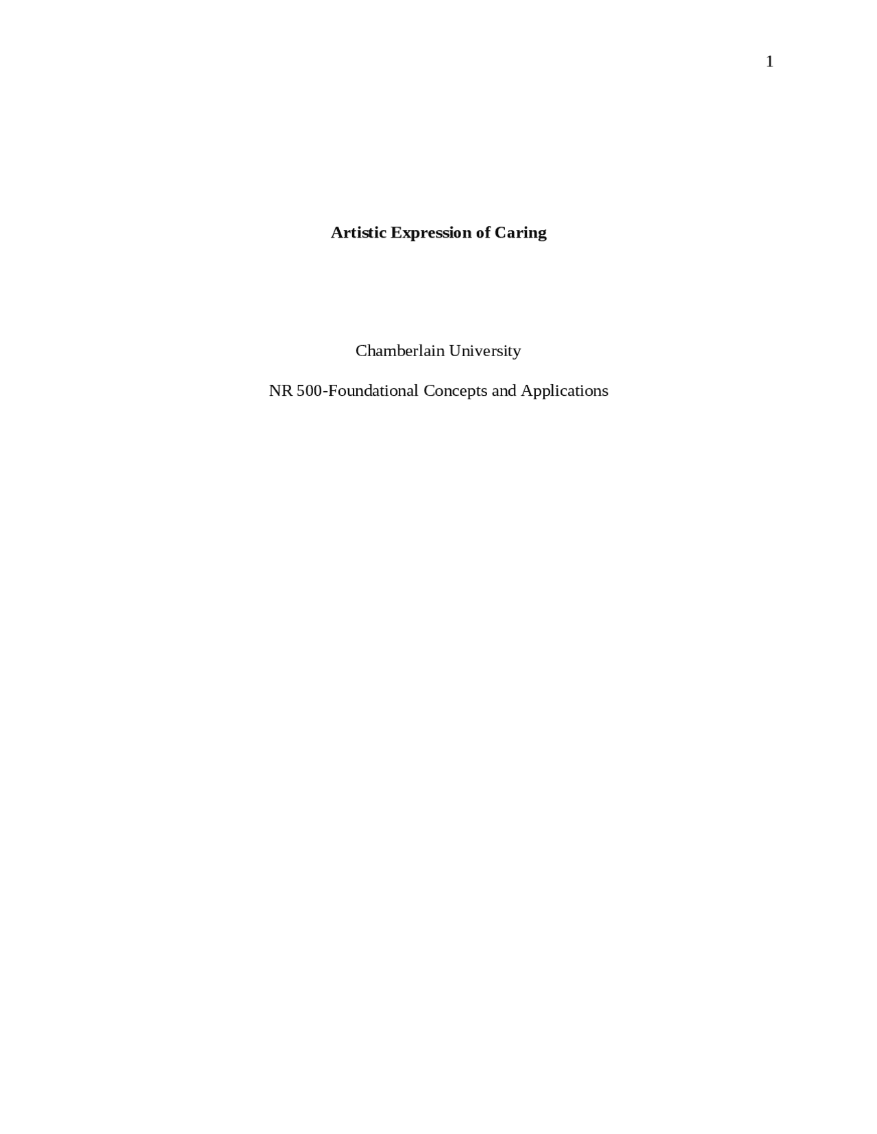 The Artistic Expression of Caring in Nursing: A Holistic Approach to ...