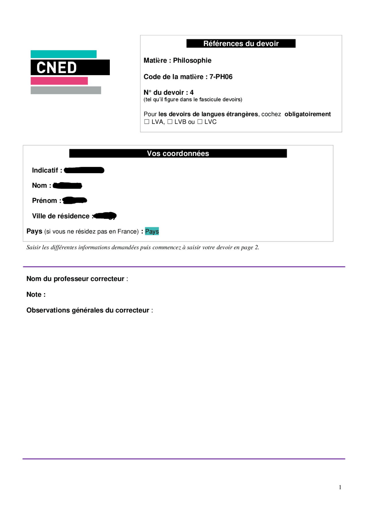 Devoir 4 Philo Terminale Examens Philosophie Docsity