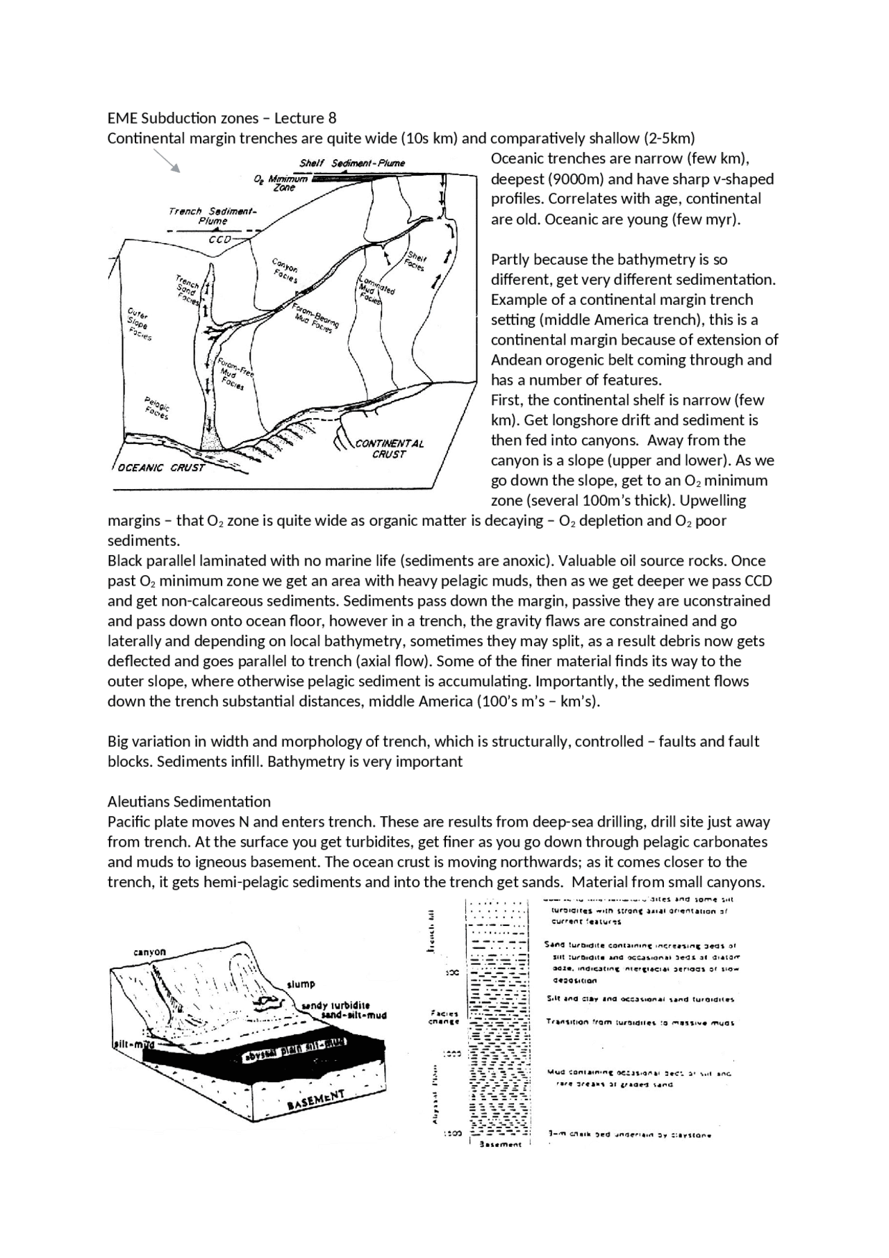 Subduction Zone Lecture Notes | Schemi e mappe concettuali di Geologia ...