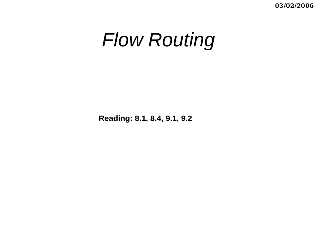 FLOW ROUTING. LUMPED | Apuntes de Hidráulica | Docsity