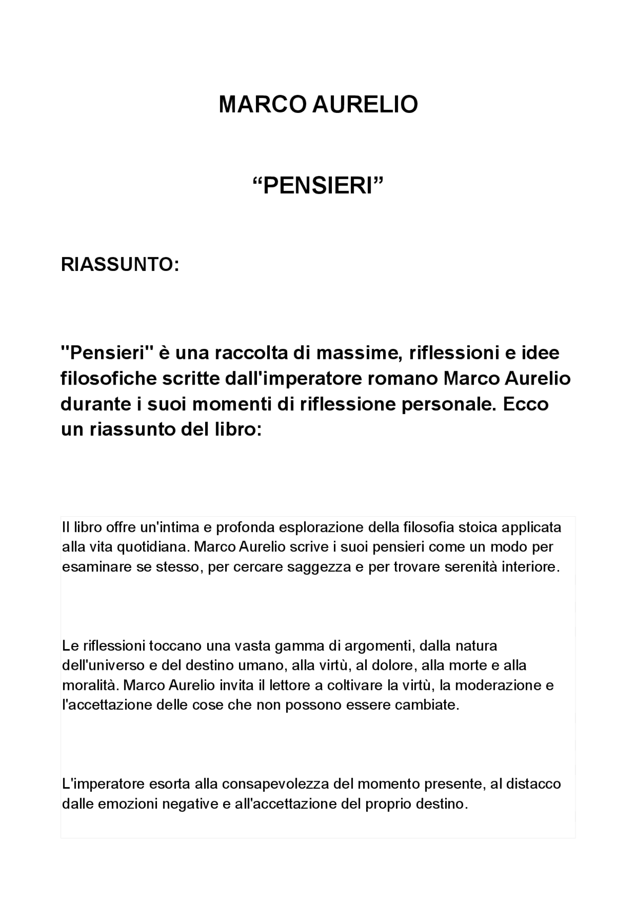 pensieri marco aurelio pdf gratis
