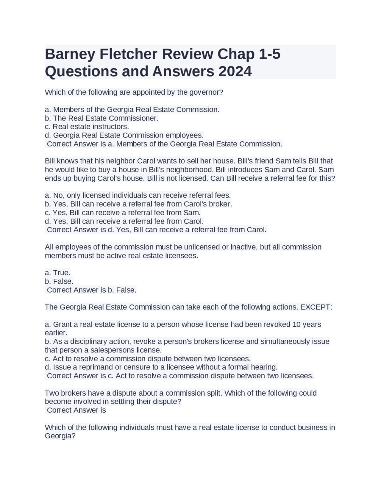 Real Estate Exam Review Q&A on Commission, Licensing, and