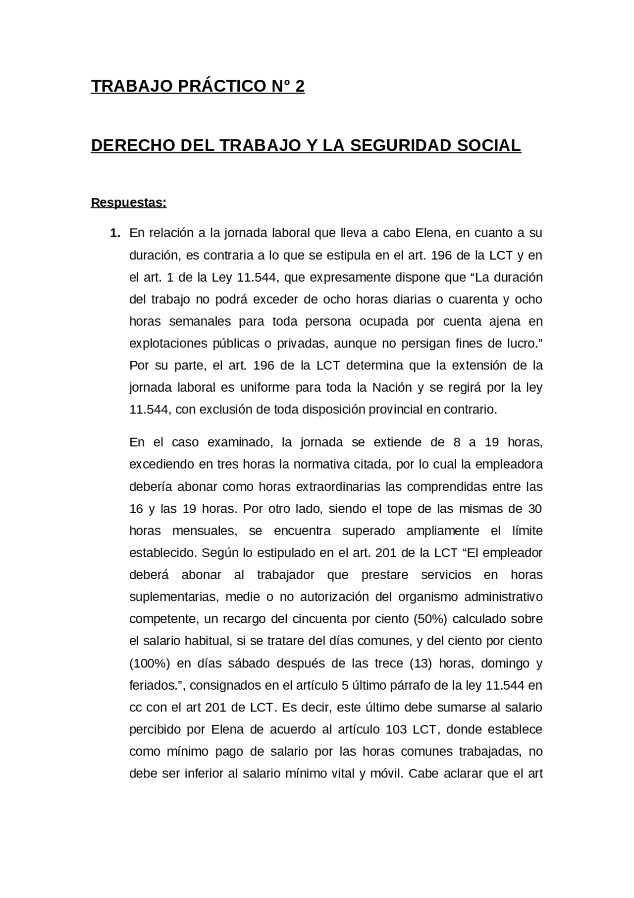 Derecho del trabajo y la seguridad social tp n 1 2 3 4 | Apuntes de ...