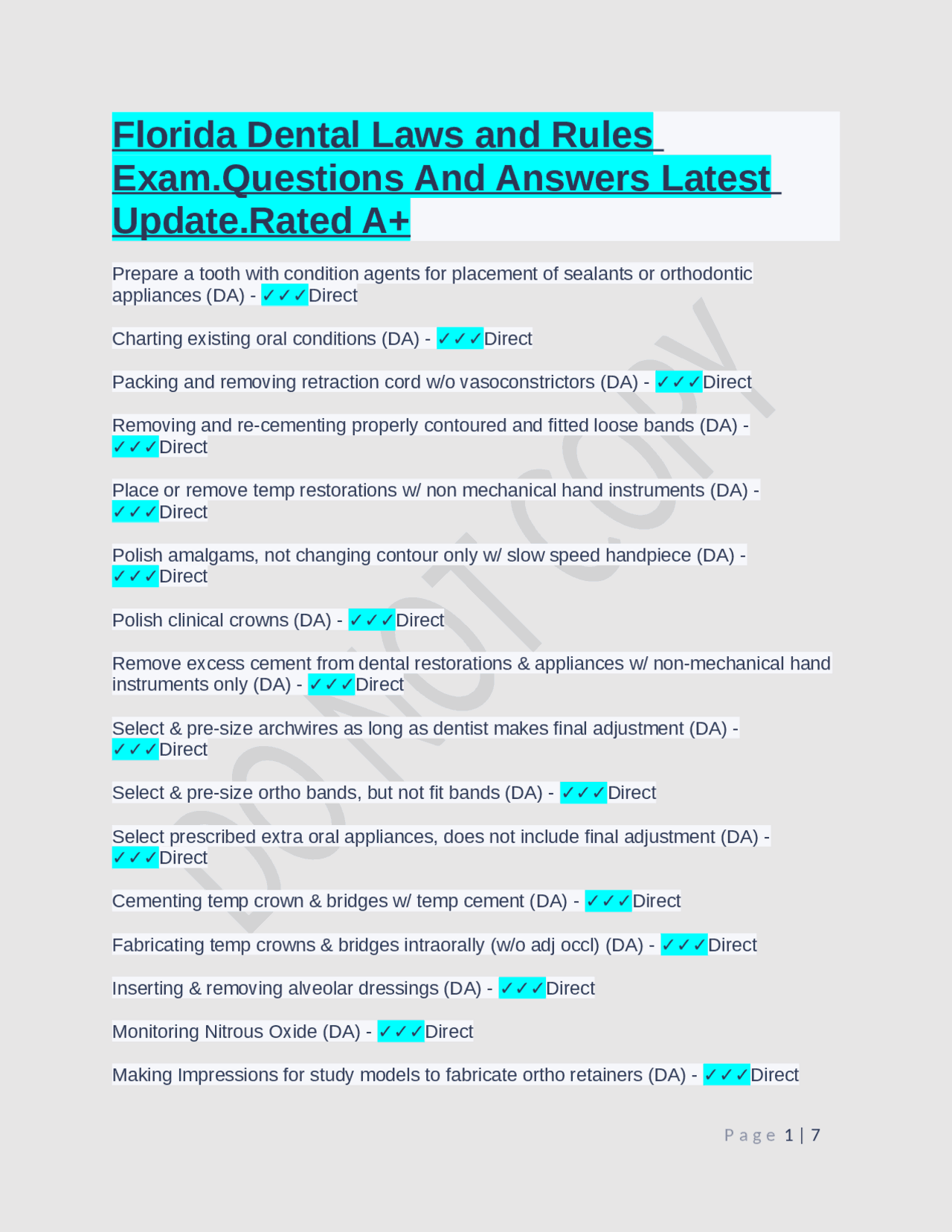 Florida Dental Laws Permissible Procedures for Hygienists & Assistants