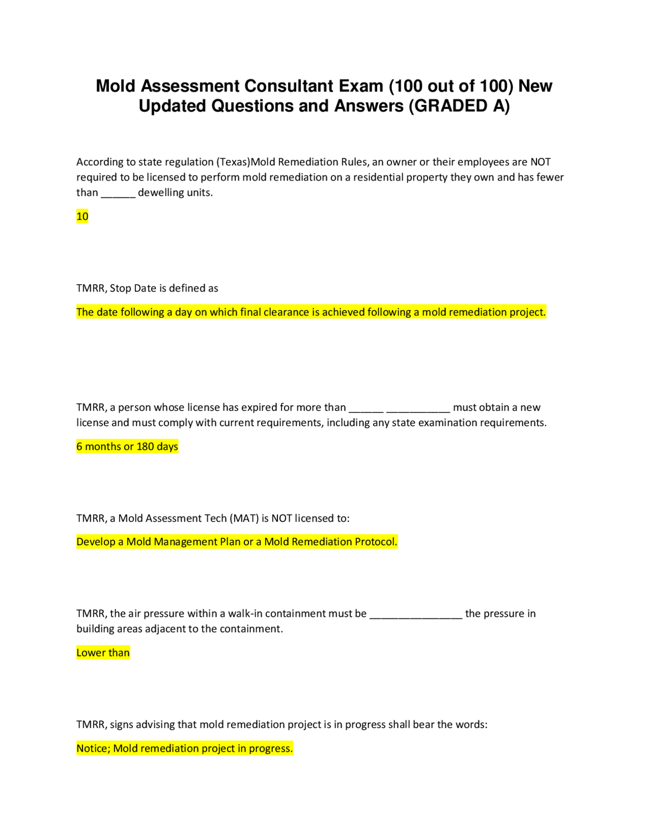 Mold Remediation Regulations in Texas Licensing, Protocols, and Safety