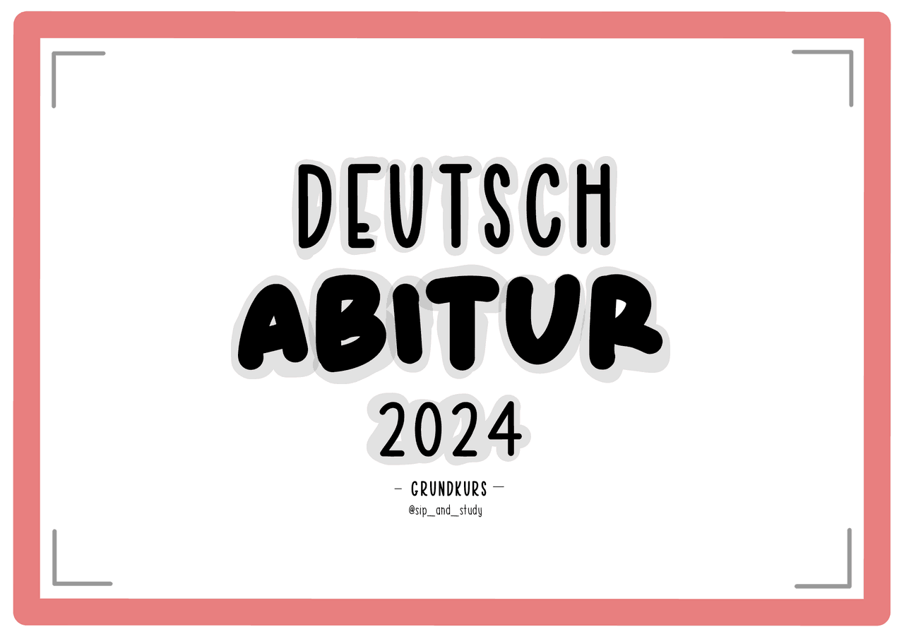 Pflichtlektüre Deutsch Abitur 2024 Nrw www.docsity.com