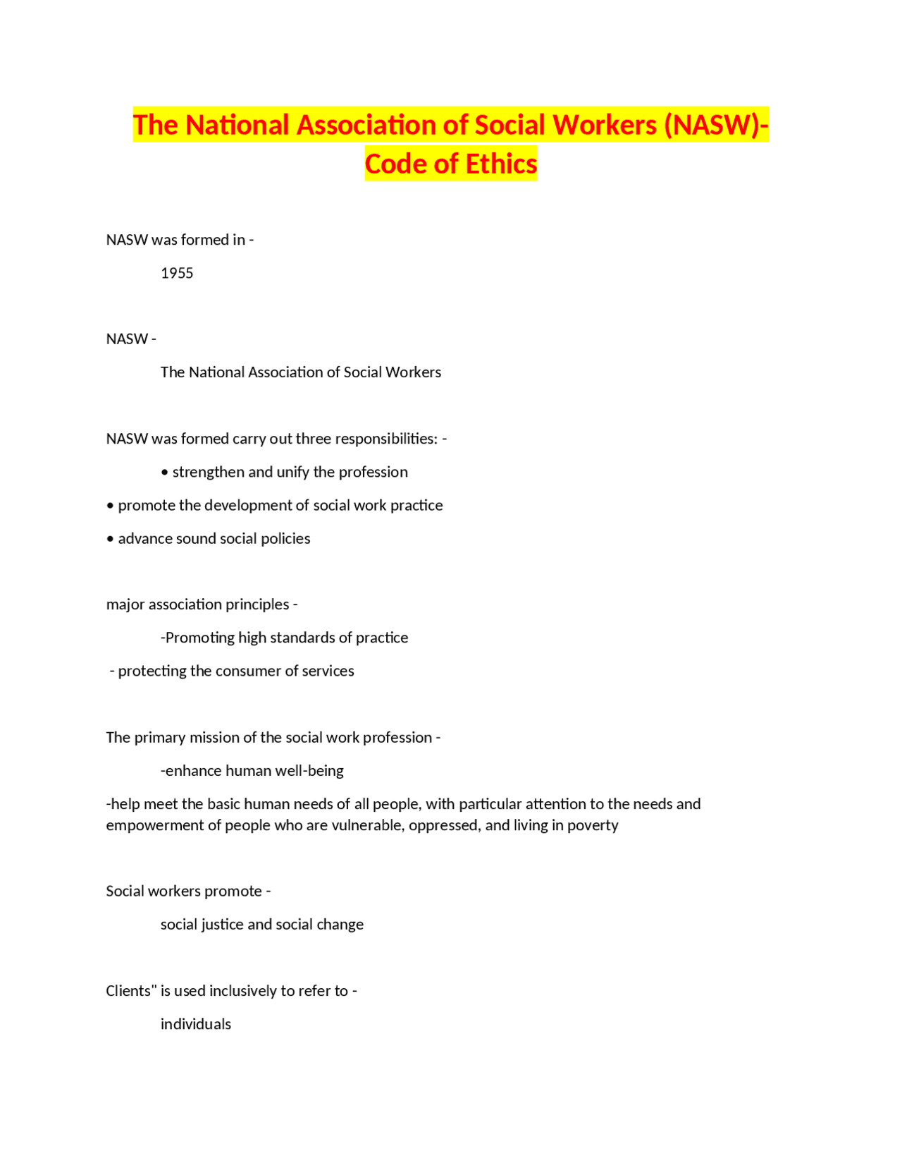 Nasw Code Of Ethics For Social Workers Values Principles And Standards Exams Social Work Nasw Code Of Ethics For Social Workers Values Principles And Standards Exams Social Work