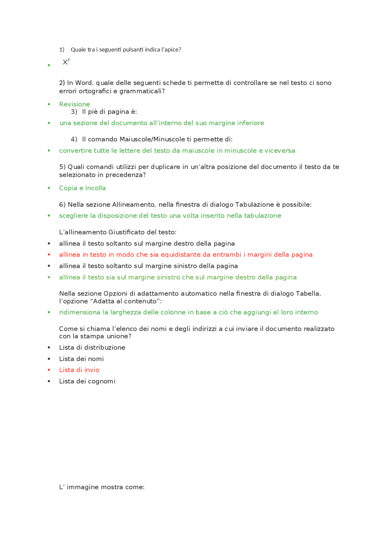 domande e risposte 5° modulo di eipass 7 moduli user riferito a word ...