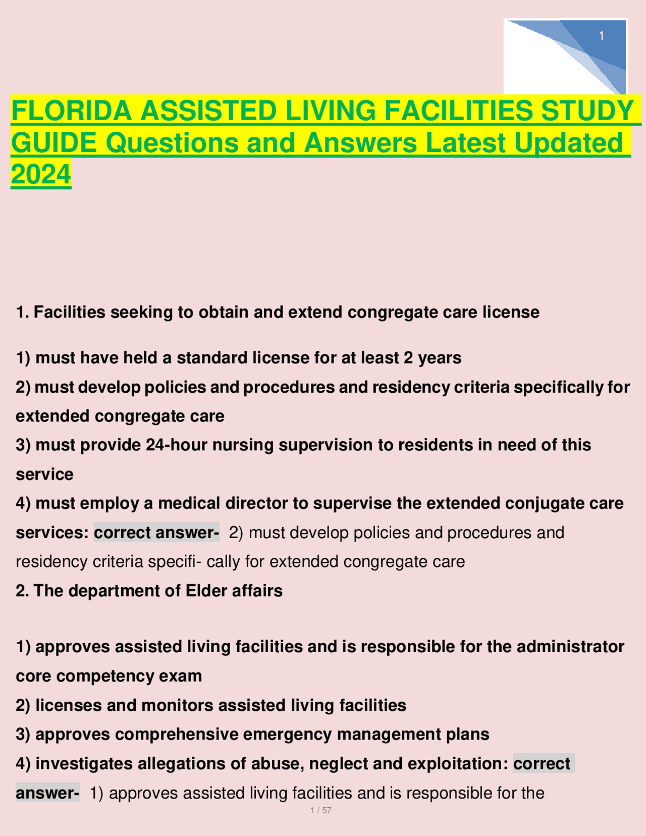 Guidelines for Assisted Living Facilities: Licensing, Services, and ...