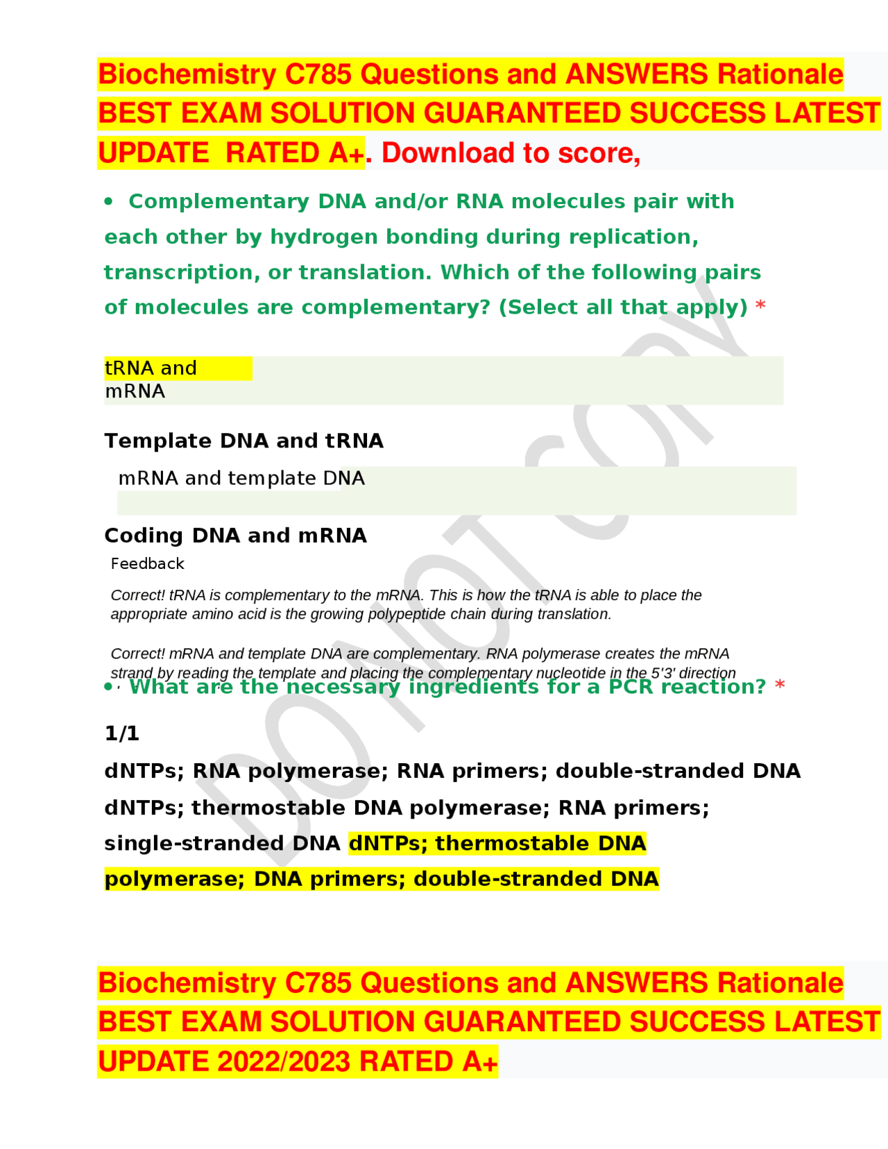Ace The Dat:  Biochemistry Mastery For Guaranteed Success - 5iql5cd