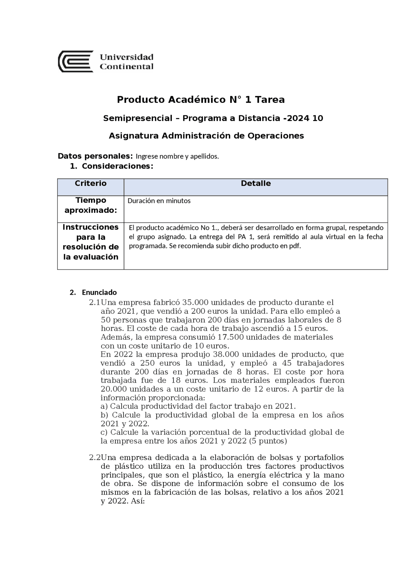 Productividad y Análisis de Costos en Empresas | Ejercicios de ...
