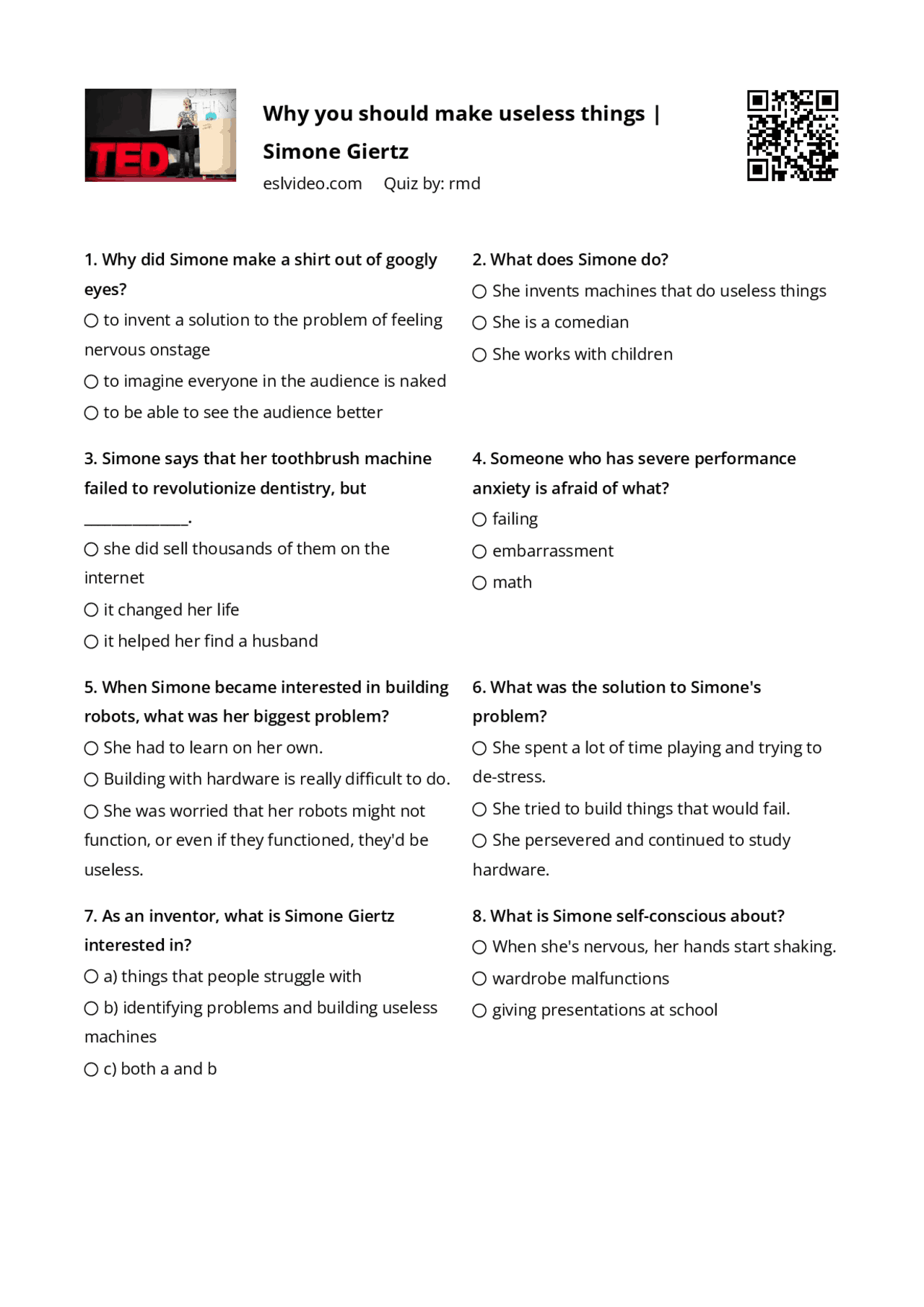 The Joy and Humility of Making Useless Things Apuntes de Inglés Docsity