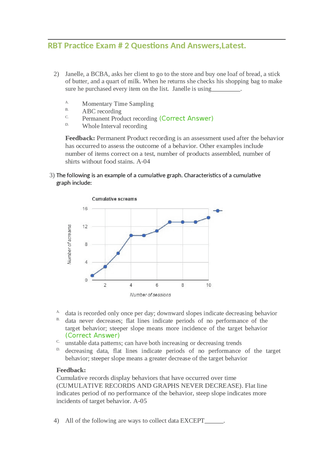 Bcba Graph Functional Behavior Assessment and Applied Behavior Analysis | Exams ...