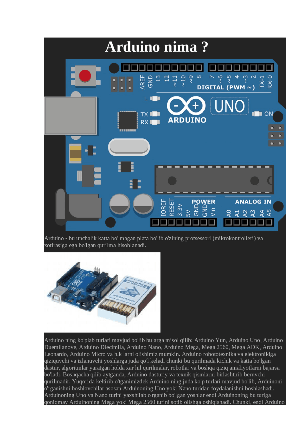Arduino texnologiyasi haqida | Schemes and Mind Maps Process ...