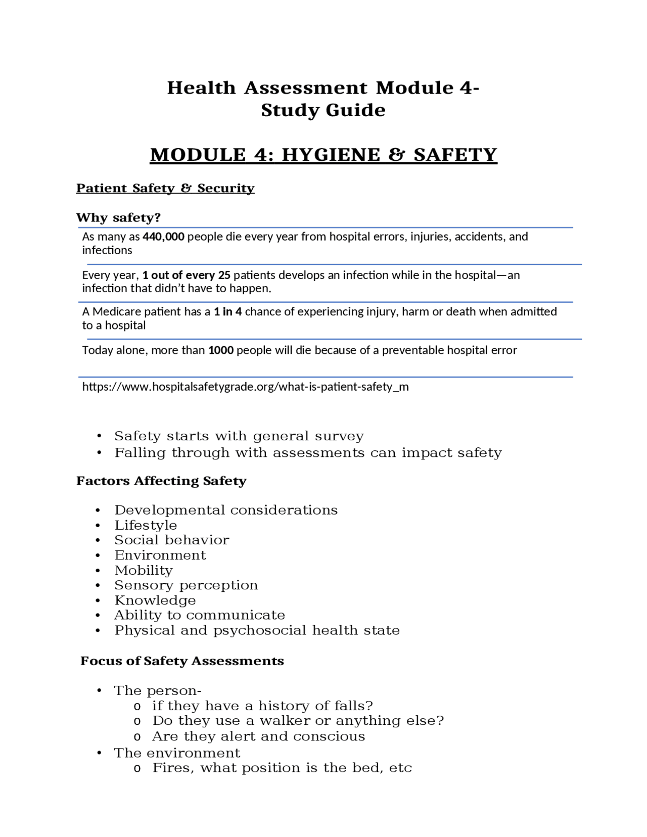 Health Assessment Module 4-Study Guide | Study notes Nursing | Docsity