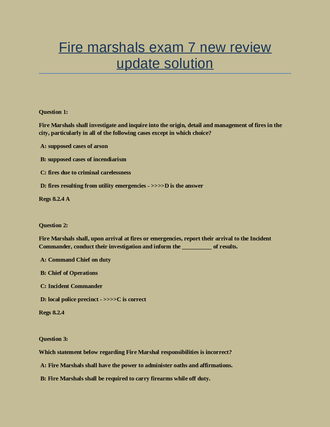 Fire Marshal Responsibilities and Procedures in FDNY Operations | Exams ...