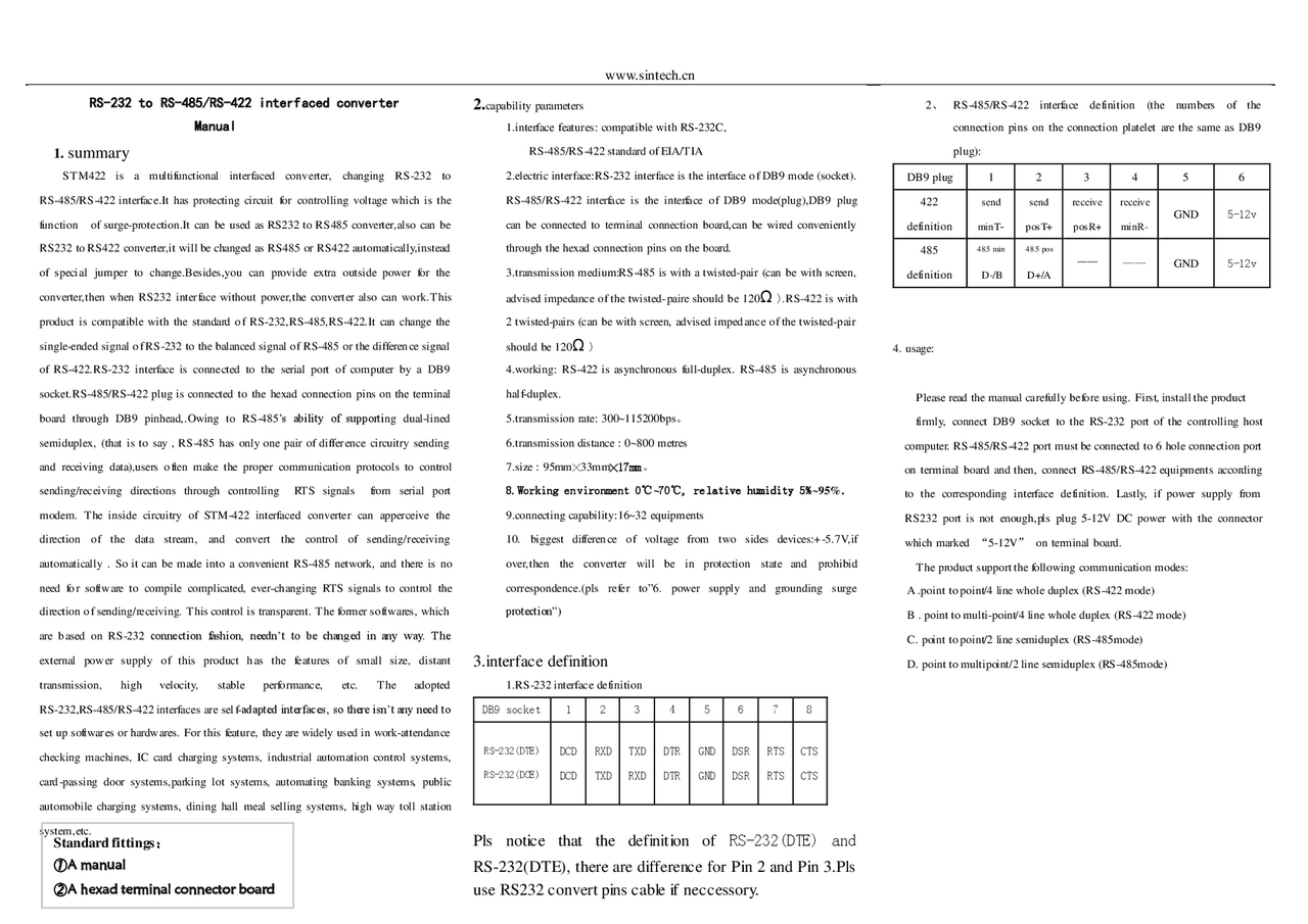 INTERFACE CONVERTER USER GUIDE | Apuntes de Robótica y Sistemas ...