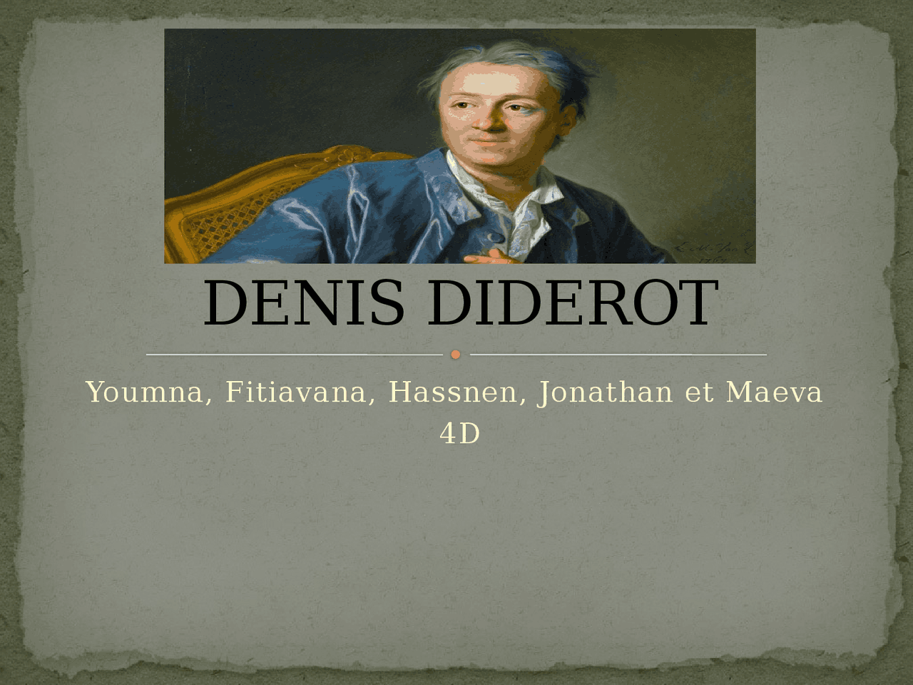 This document talks about denis diderot who was a french scholar