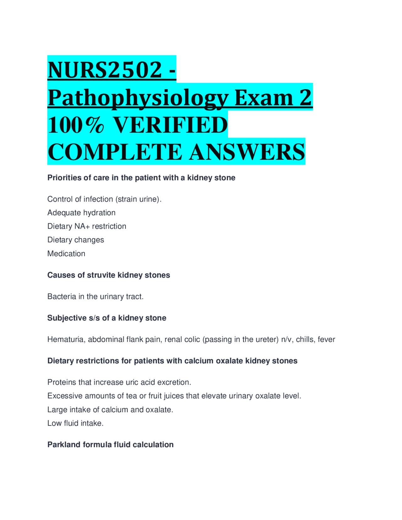 Quizlet Pathophysiology Exam 2 - 11fsknl