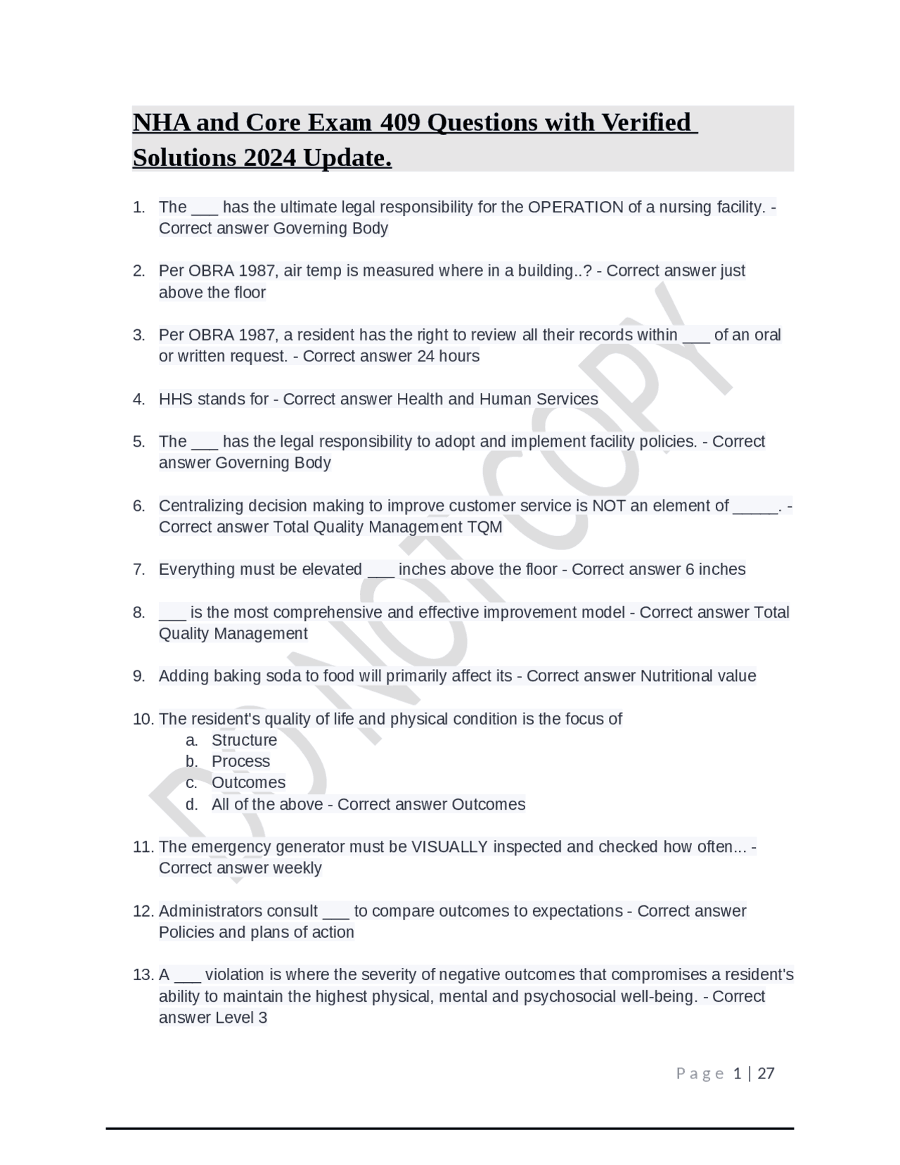 Tql Study Guide Total Quality Management (TQM) Study Notes | Exams Health sciences ...