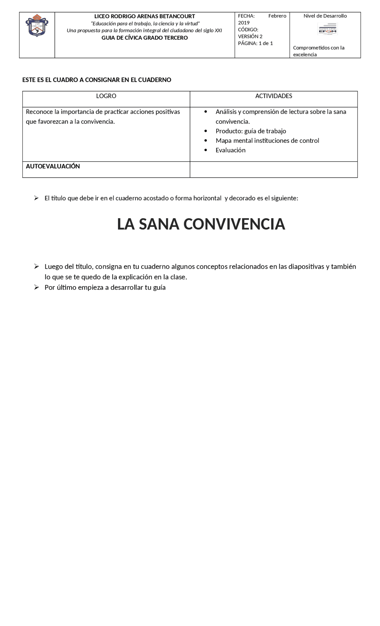 La sana convivencia en el ambito escolar | Apuntes de Humanidades y ...