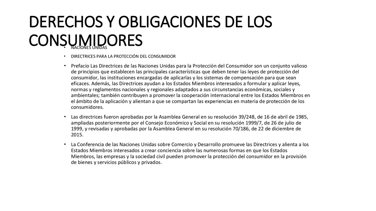 Derechos y Obligaciones de los Consumidores | Resúmenes de Derecho ...