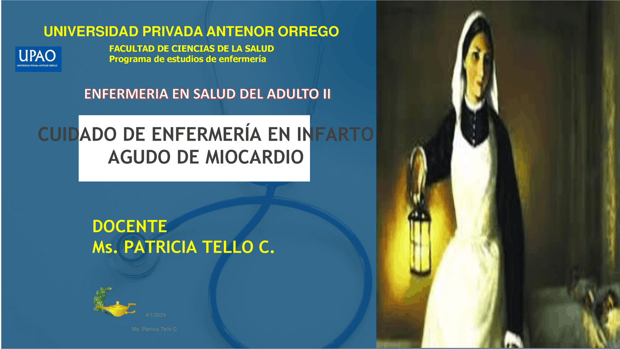 Cuidado de enfermería en infarto agudo de miocardio | Esquemas y mapas ...