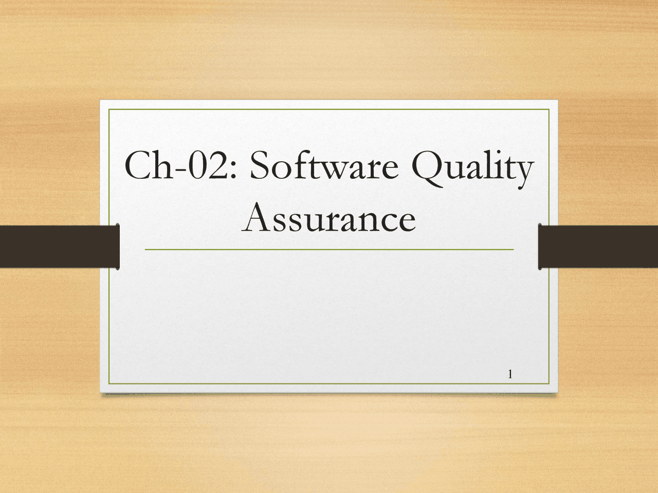 Software Process Improvement chapter 02: Software Quality Assurance ...