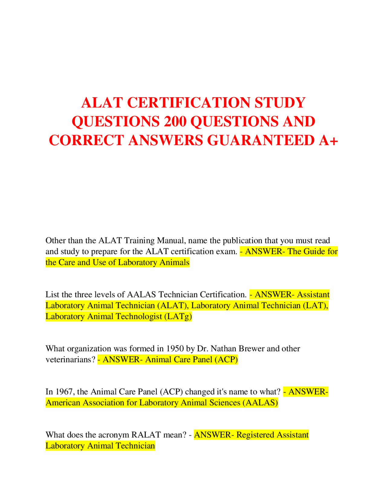 The Guide for the Care and Use of Laboratory Animals | Exams Nursing ...