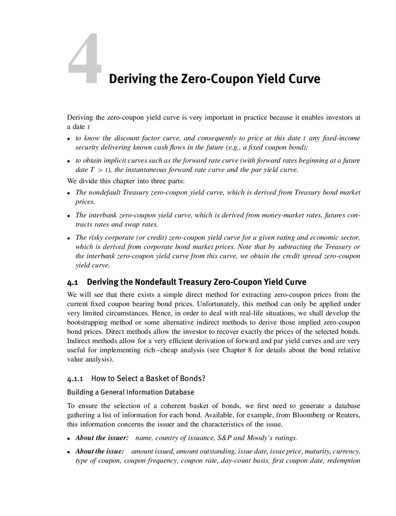 Deriving the Zero-Coupon Yield Curve | Schemes and Mind Maps Law | Docsity