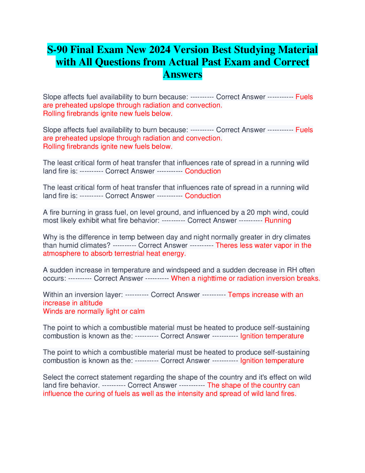 S-90 Final Exam New 2024 Version Best Studying Material with All ...