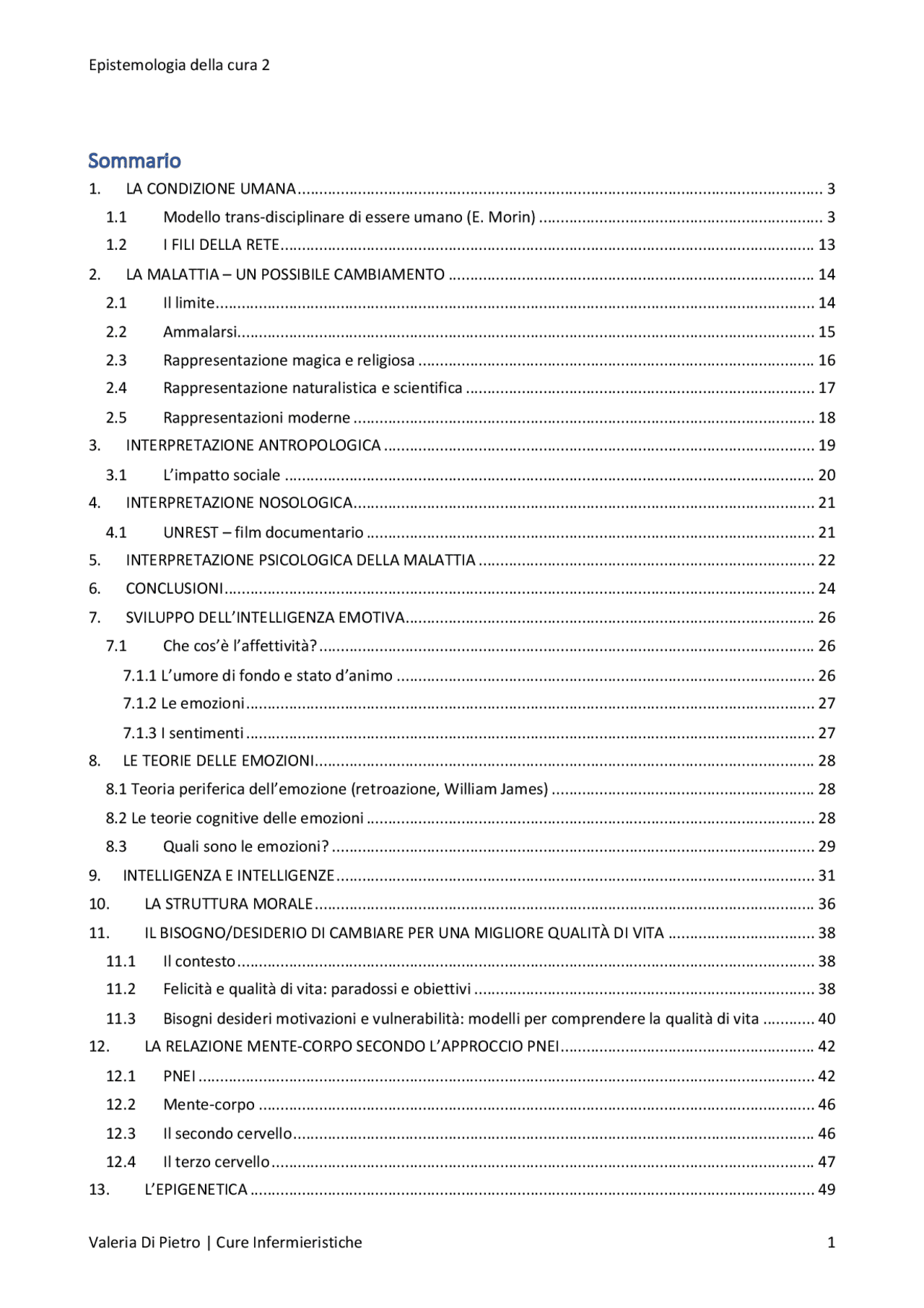 Epistemologia della Cura 2 La Complessità Umana e la Cura