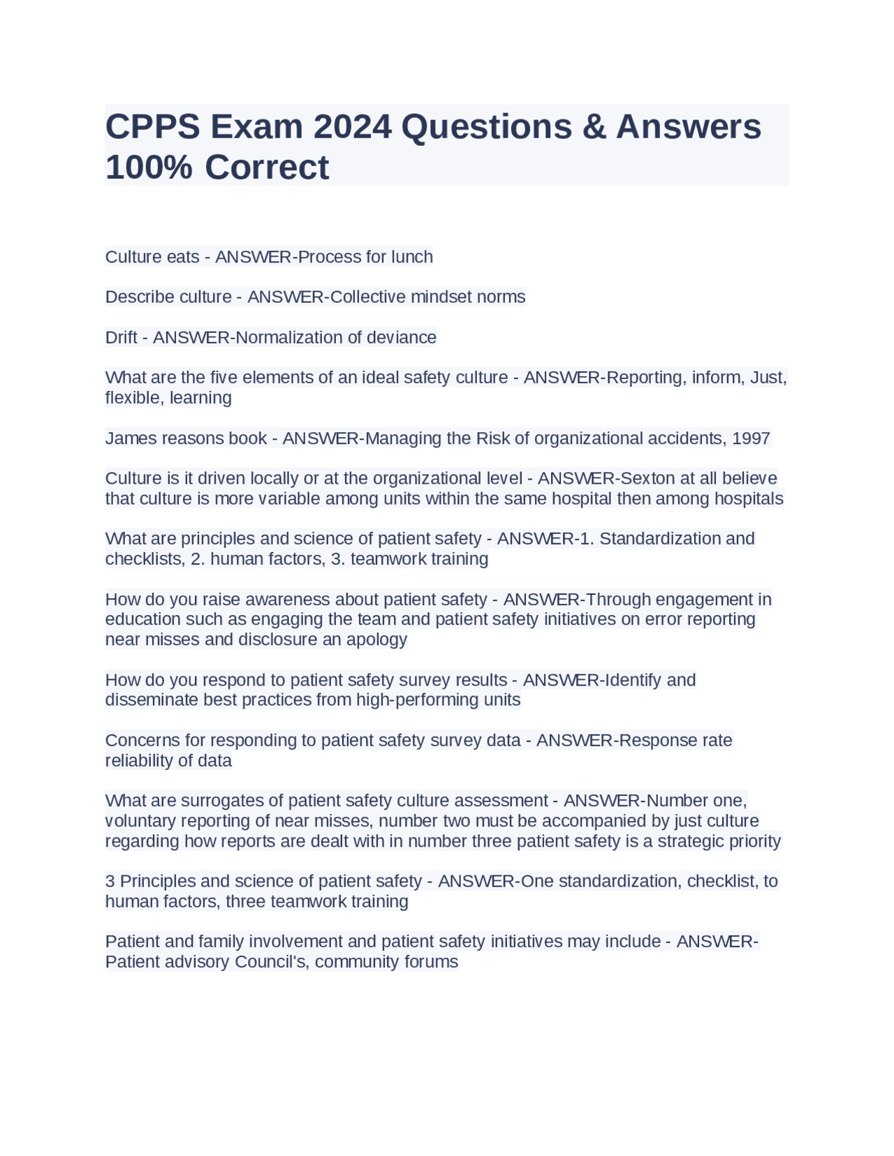 CPPS Exam 2024 Questions & Answers 100% Correct | Exams Workplace ...