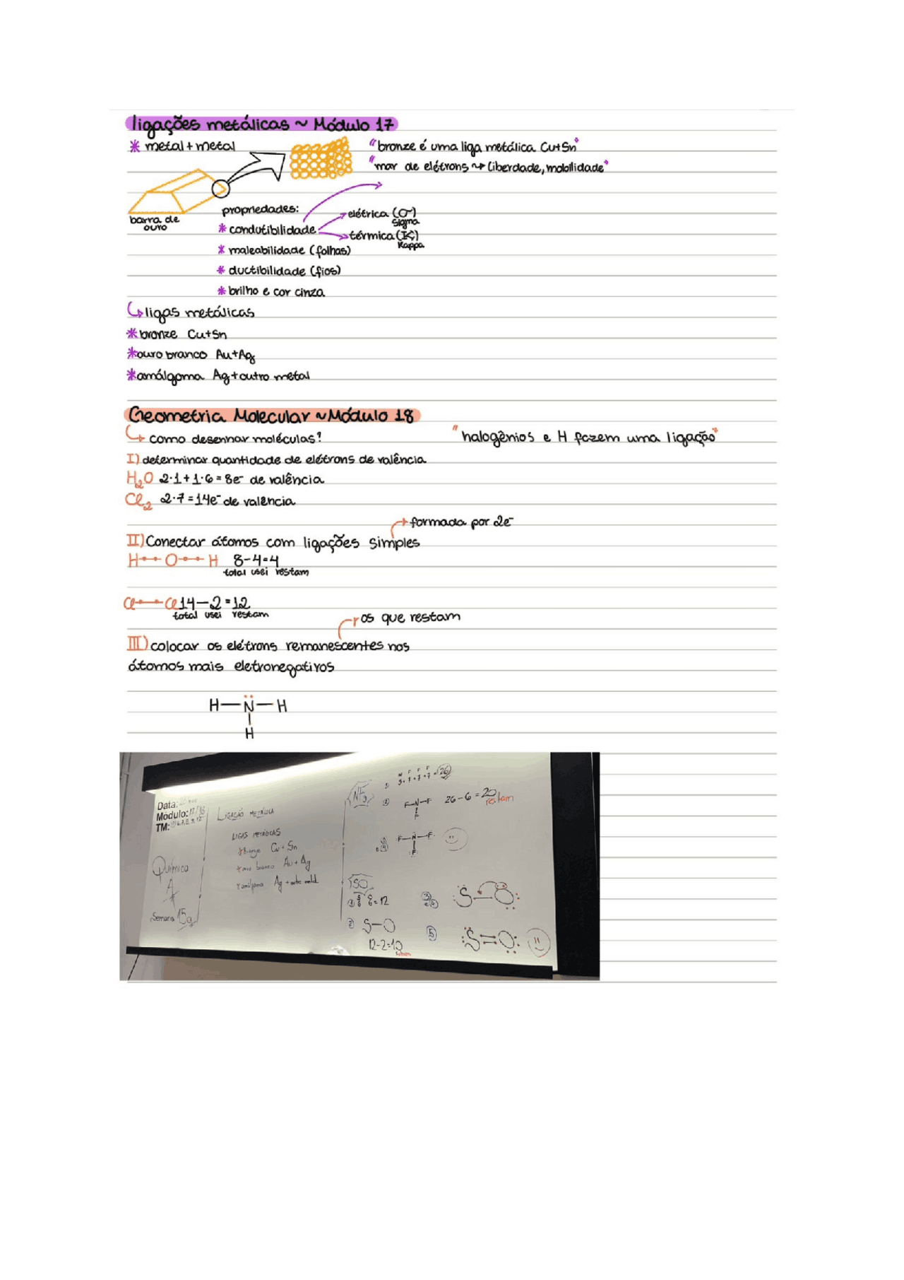 Ligação Metálica Resumida Esquemas Química Para Ensino Médio Docsity