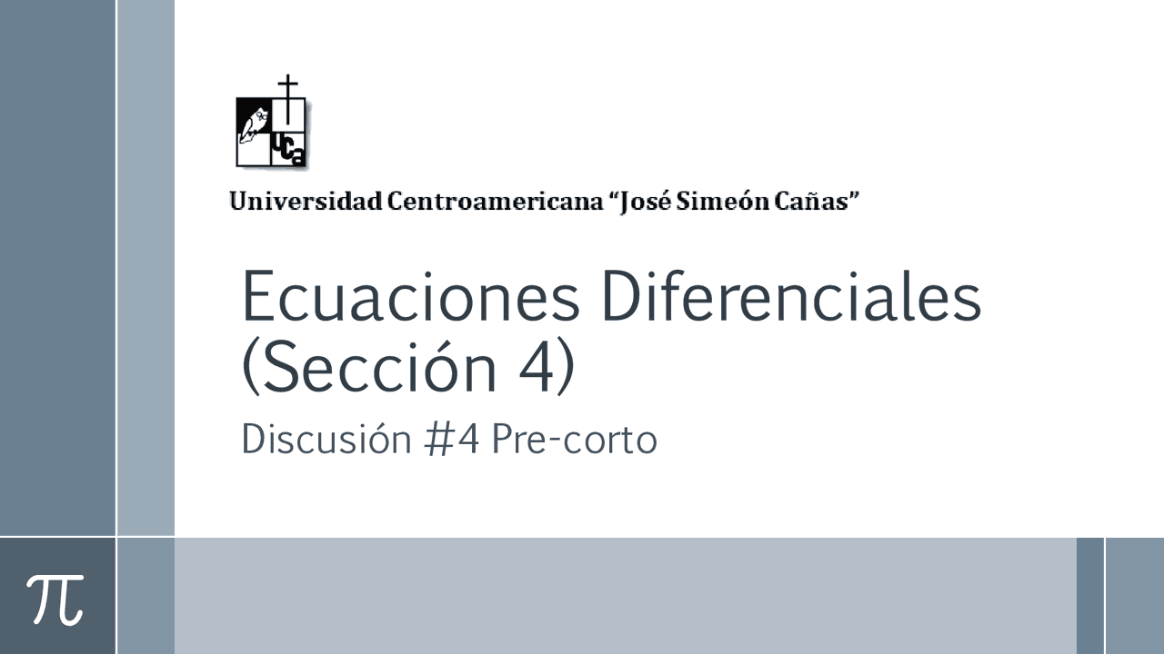 Ecuaciones Diferenciales (Sección 4) | Ejercicios de Ecuaciones