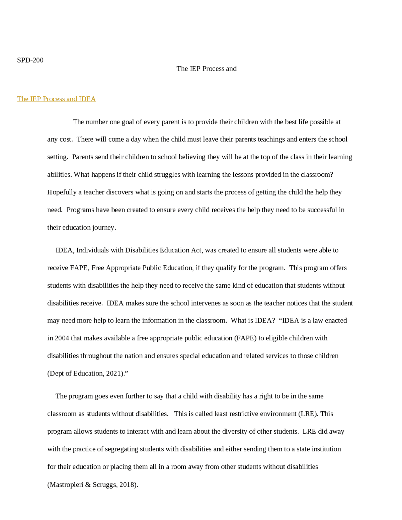 The IEP Process and Special Education: A Guide for Parents and ...