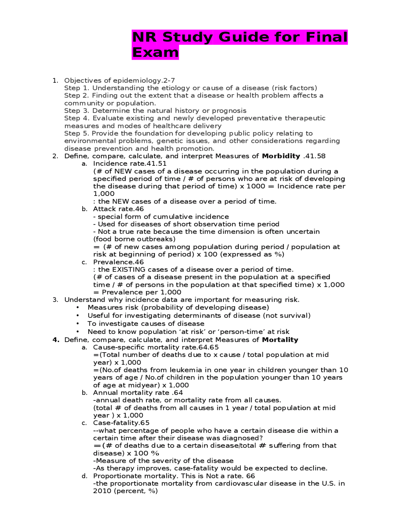 NR Study Guide for Final Exam | Study Guides, Projects, Research ...