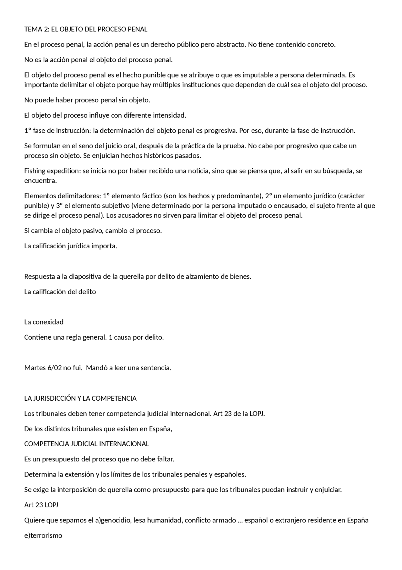 Tema 2. Derecho procesal penal | Apuntes de Derecho Procesal | Docsity