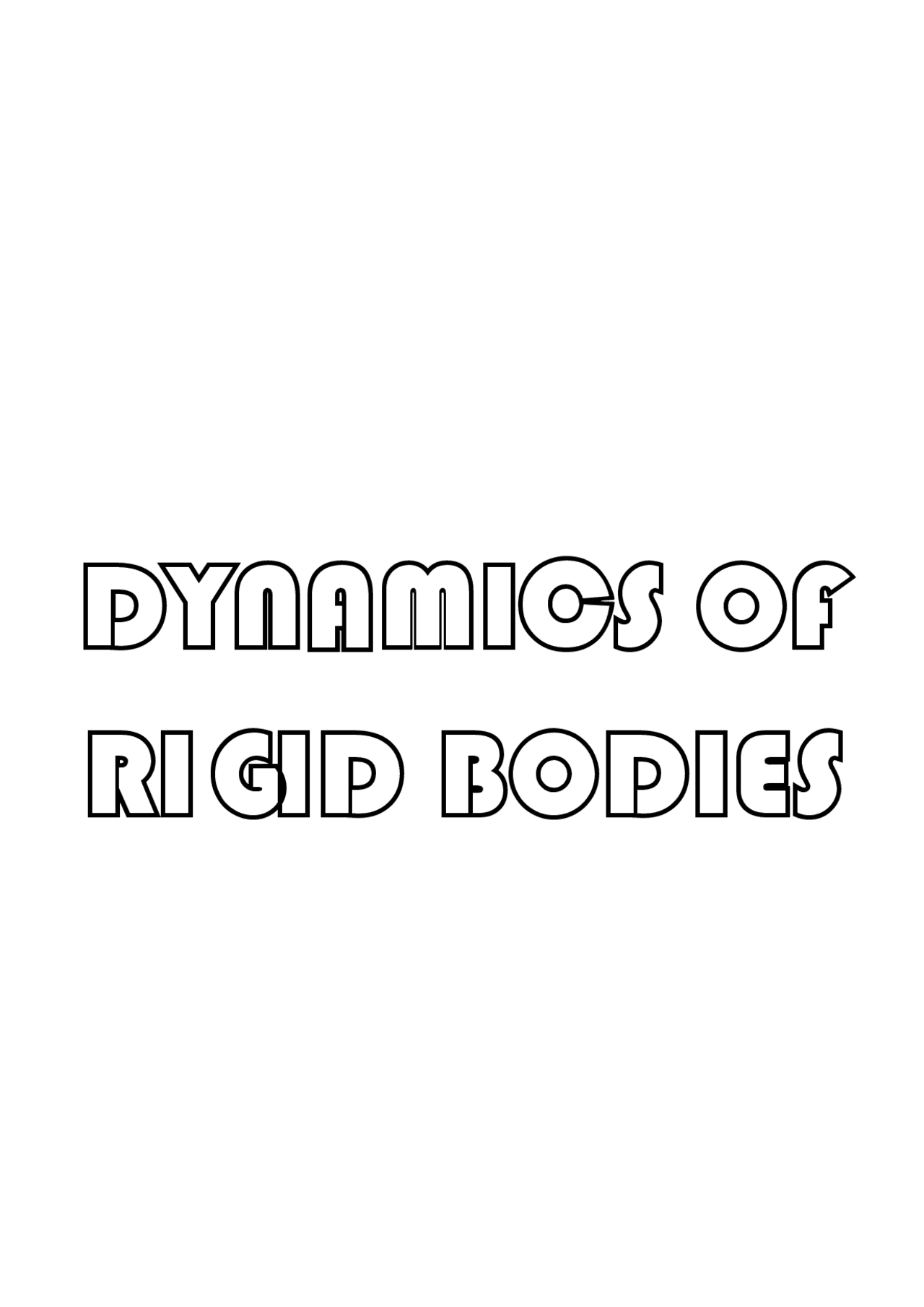 Dynamics Of Rigid Bodies Solved Problems Study Notes Engineering