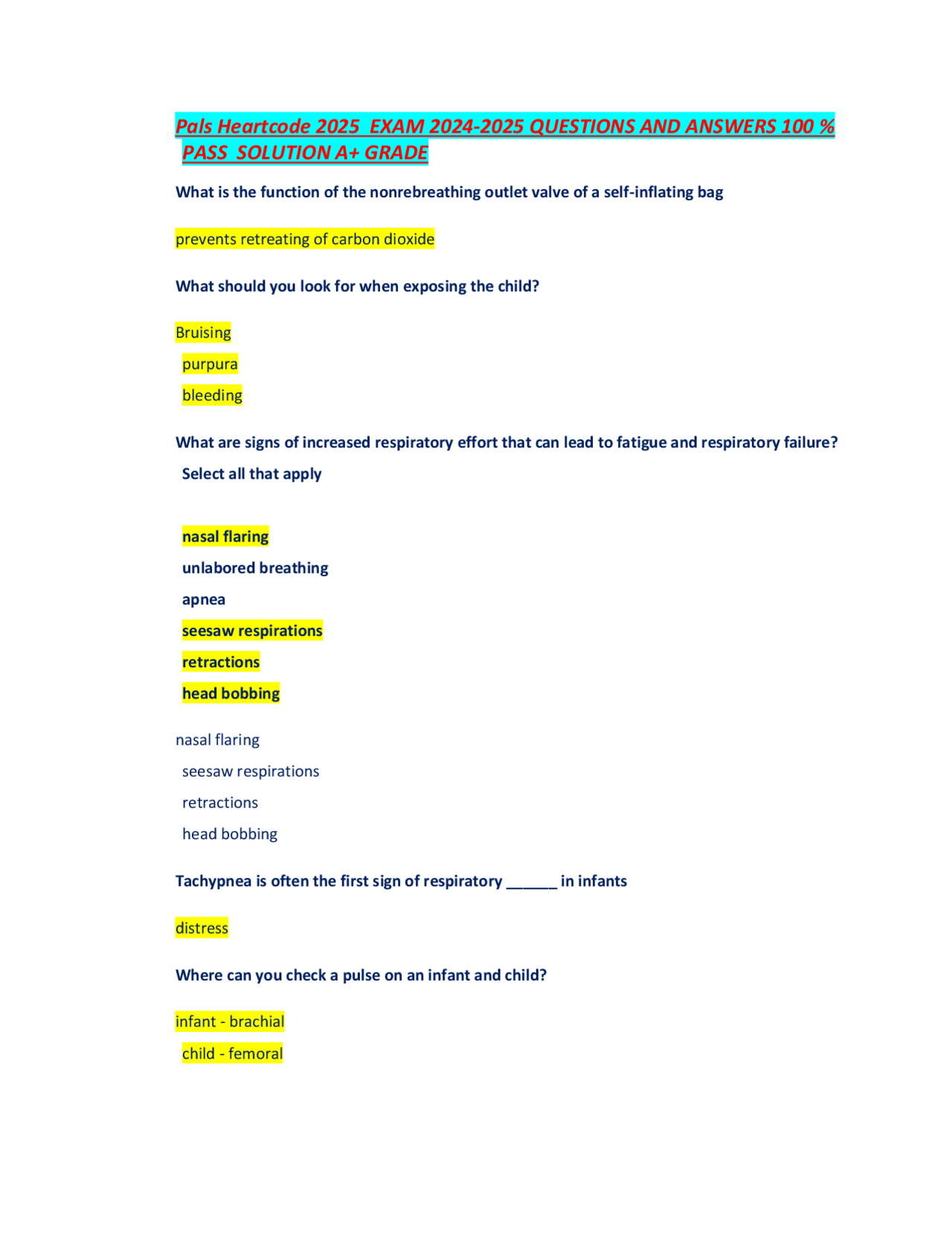 Pals Heartcode 2025 Exam 2024 Pdf Exams Public Health Docsity Pals Heartcode 2025 Exam 2024 Pdf Exams Public Health Docsity
