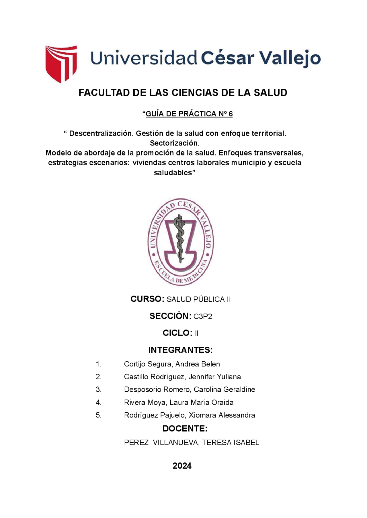Descentralización. Gestión de la salud con enfoque territorial ...