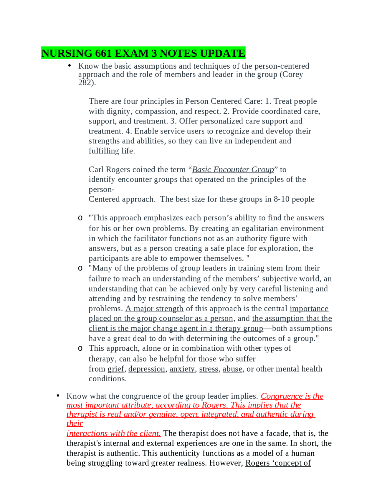 NURSING 661 EXAM 3 NOTES UPDATE | Study Guides, Projects, Research ...