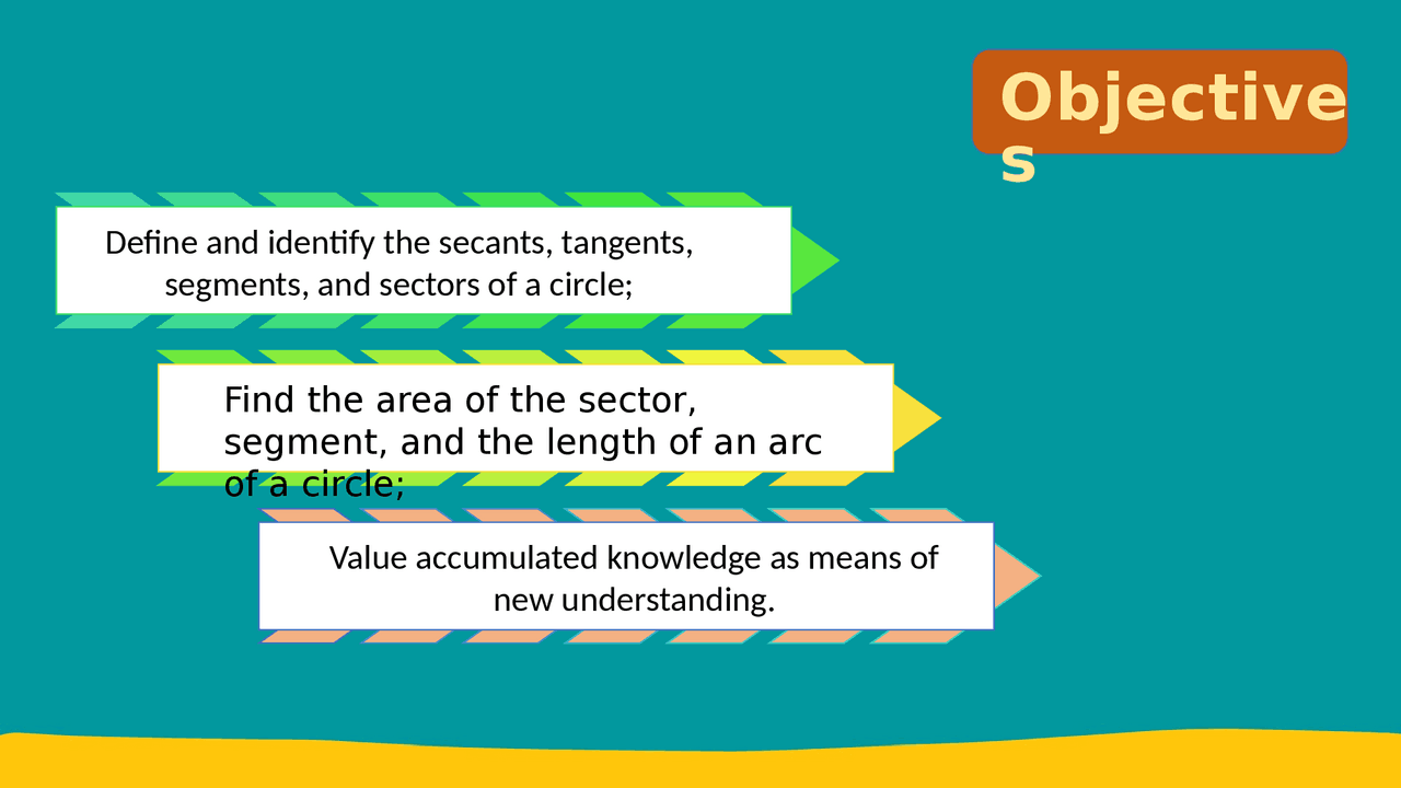 Tangents and Secants, Segments and Sectors of a Circle | Slides ...