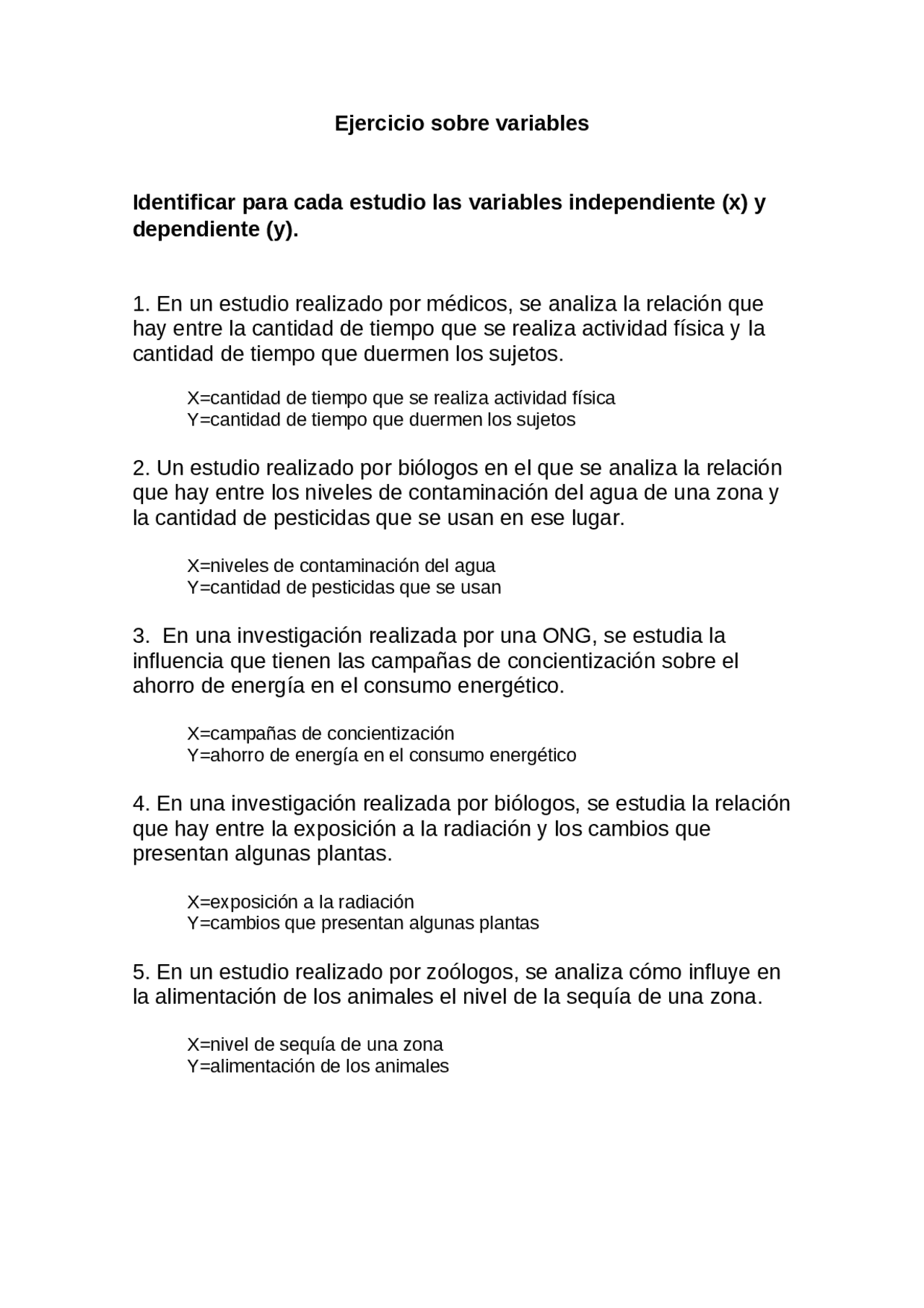 Identificación de variables cuantiativas de investigación | Ejercicios ...