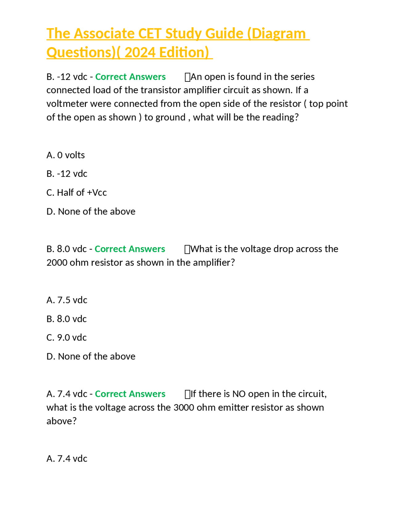The Associate CET Study Guide (Diagram Questions) (2024 Edition ...